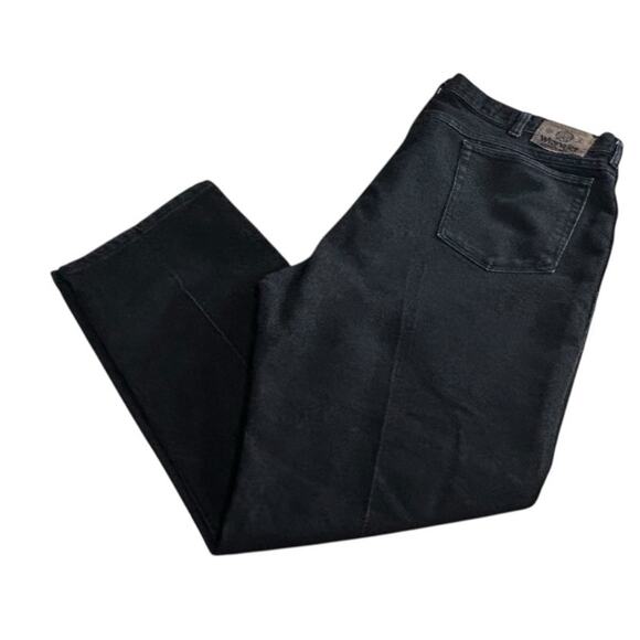 Big Men's Wrangler Straight Fit Jeans Sz 44X30 Black Casual Denim - Picture 2 of 5